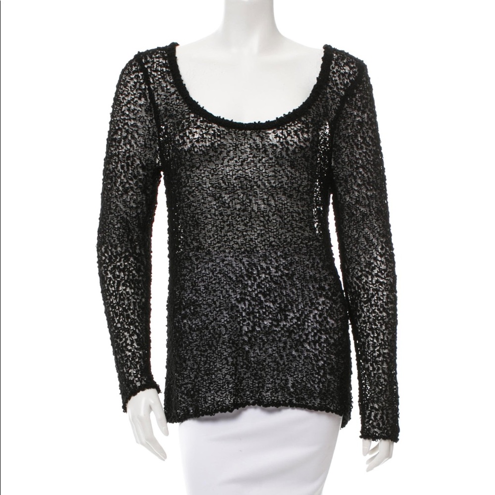 Rag & Bone Sheer Wool Knit Sweater
